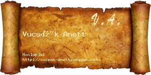 Vucsák Anett névjegykártya